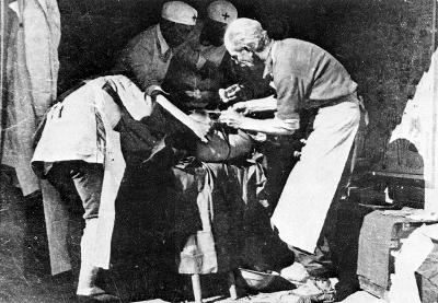 Norman Bethune operating in China.